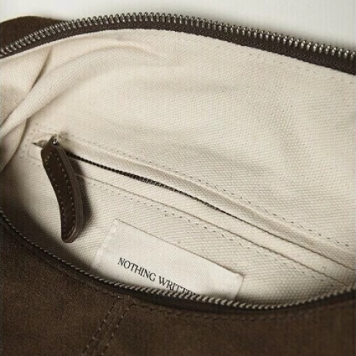 韓國小衆 nothing written23新款麂皮尼龍單肩斜背腋下包餃子包