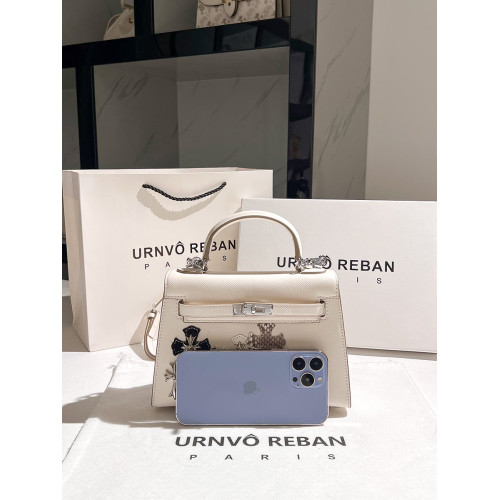 A.cound Song真皮徽章凱莉包包女2025新款潮休閒通勤手提包斜後後背包 A.cound Song真皮徽章凱莉包包女2025新款潮休閒通勤手提包斜後後背包