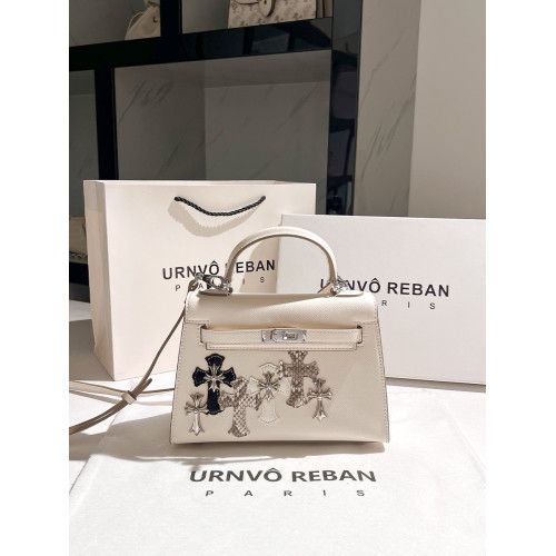 A.cound Song真皮徽章凱莉包包女2025新款潮休閒通勤手提包斜後後背包 A.cound Song真皮徽章凱莉包包女2025新款潮休閒通勤手提包斜後後背包