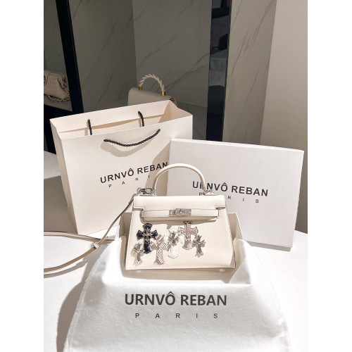 A.cound Song真皮徽章凱莉包包女2025新款潮休閒通勤手提包斜後後背包 A.cound Song真皮徽章凱莉包包女2025新款潮休閒通勤手提包斜後後背包