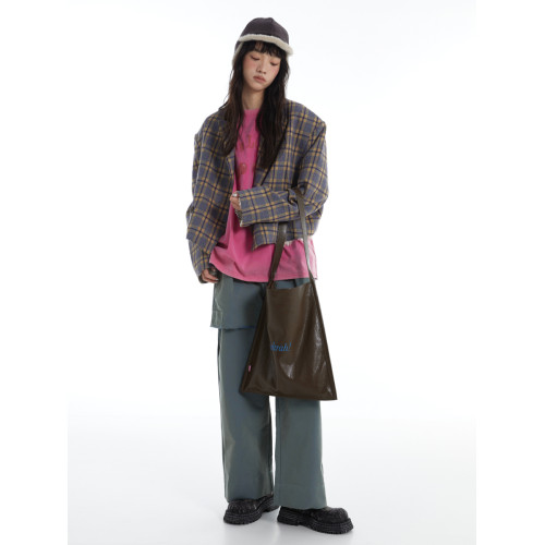 DirtySix “rahrah!”袋袋 5色 撞色綉線 原創大容量軟皮托特包