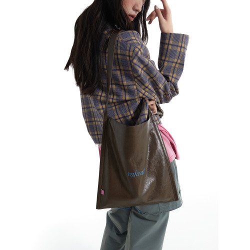 DirtySix “rahrah!”袋袋 5色 撞色綉線 原創大容量軟皮托特包