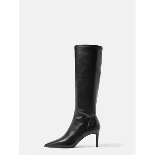 不過膝長靴高筒靴瘦瘦靴2026年秋冬新款尖頭細跟高跟鞋騎士靴子女