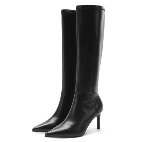 不過膝長靴高筒靴瘦瘦靴2026年秋冬新款尖頭細跟高跟鞋騎士靴子女