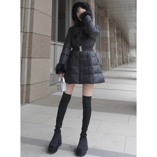 日系GRL厚底針織過膝顯瘦簡約長靴氣質易配zr1194