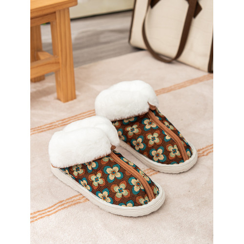 老北京手工布鞋女冬季加厚保暖媽媽棉花鞋軟底時尚棉靴高幫雪地靴