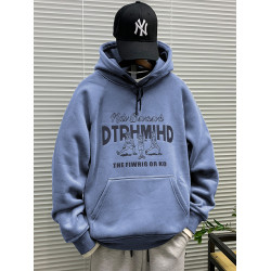 重磅餘文樂秋冬潮牌新款衛衣男連帽套頭寬鬆上衣長袖大碼加絨外套