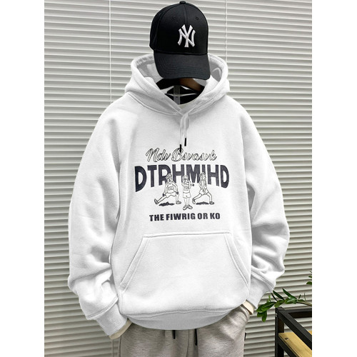 重磅餘文樂秋冬潮牌新款衛衣男連帽套頭寬鬆上衣長袖大碼加絨外套