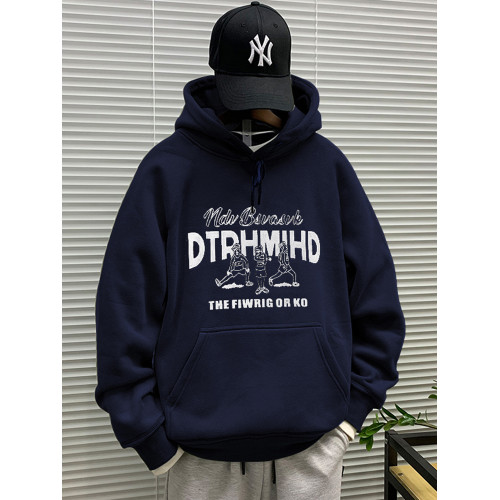 重磅餘文樂秋冬潮牌新款衛衣男連帽套頭寬鬆上衣長袖大碼加絨外套