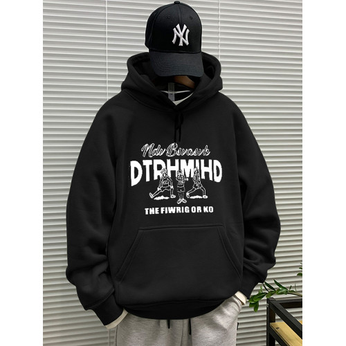 重磅餘文樂秋冬潮牌新款衛衣男連帽套頭寬鬆上衣長袖大碼加絨外套