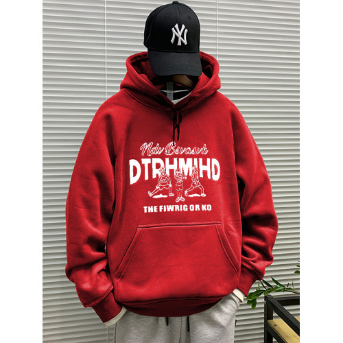 重磅餘文樂秋冬潮牌新款衛衣男連帽套頭寬鬆上衣長袖大碼加絨外套