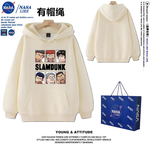 灌籃高手衛衣連帽秋冬加絨2024新款過年酒紅色寬鬆男女情侶上衣服