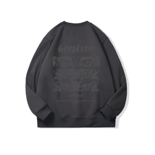 紅色醒獅重磅純棉衛衣男2025新款加絨加厚國風寬鬆本命年圓領上衣