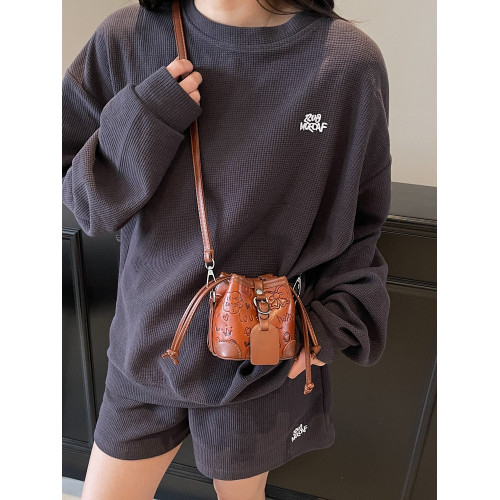 小衆斜背小包包上班小拎包女2025新款百搭迷你抽繩水桶包潮單肩包 小衆斜背小包包上班小拎包女2025新款百搭迷你抽繩水桶包潮單肩包