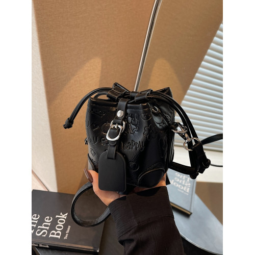 小衆斜背小包包上班小拎包女2025新款百搭迷你抽繩水桶包潮單肩包 小衆斜背小包包上班小拎包女2025新款百搭迷你抽繩水桶包潮單肩包