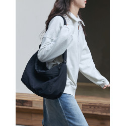 餃子包慵懶松弛感斜後後背包輕便上班通勤托特包休閒運動單肩包日系女