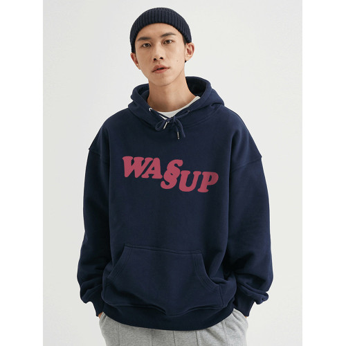 WASSUP HEODS連帽衛衣男情侶裝潮牌秋冬季加絨外套美式重磅上衣服