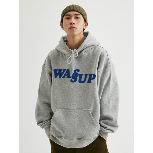 WASSUP HEODS連帽衛衣男情侶裝潮牌秋冬季加絨外套美式重磅上衣服