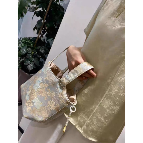 手拎新中式國風腋下包包女士2024夏季刺綉小衆高級感單肩手提女包