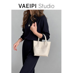 頭層植鞣牛皮手提包女2026新款小衆設計水桶包單肩斜背百搭女包潮