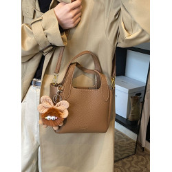 韓國ins潮流時尚水桶包女2025冬季簡約百搭單肩包高級感休閒女包