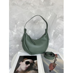 進口意大利頭層牛皮2025流行新款爆款月牙包通勤斜背單肩腋下包女