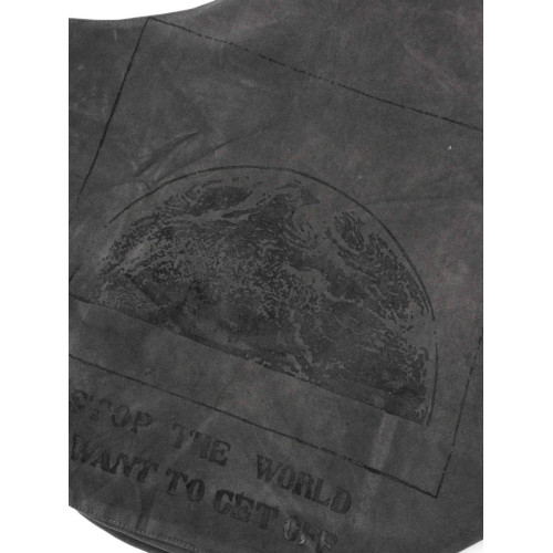 「Rabbit.b」REMAKE25SS手工PUNK暗黑印花絨布復古餃子托特斜後後背包