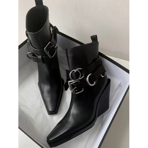 尖頭坡跟短靴子女26秋冬新款短筒高跟切爾西短筒歐美防水台踝靴 尖頭坡跟短靴子女26秋冬新款短筒高跟切爾西短筒歐美防水台踝靴