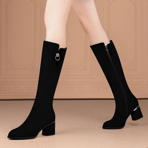 秋冬新款高筒靴女加厚高跟保暖真皮靴子2025年新款冬季長靴女大碼 秋冬新款高筒靴女加厚高跟保暖真皮靴子2025年新款冬季長靴女大碼