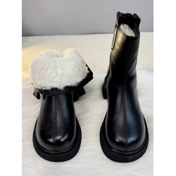 菸筒厚底馬丁靴女鞋子2025年冬季加絨加厚保暖棉鞋短靴瘦瘦皮靴子