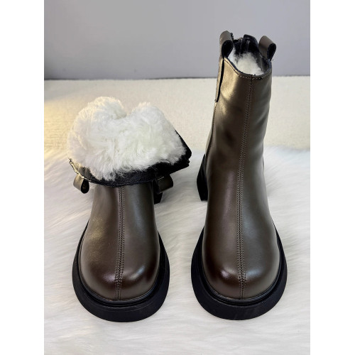 菸筒厚底馬丁靴女鞋子2025年冬季加絨加厚保暖棉鞋短靴瘦瘦皮靴子