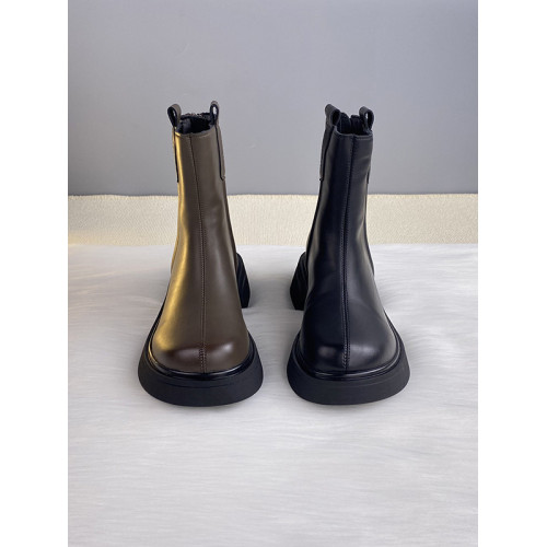 菸筒厚底馬丁靴女鞋子2025年冬季加絨加厚保暖棉鞋短靴瘦瘦皮靴子