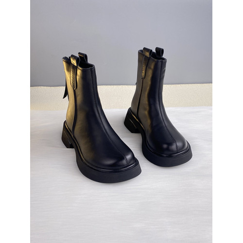 菸筒厚底馬丁靴女鞋子2025年冬季加絨加厚保暖棉鞋短靴瘦瘦皮靴子