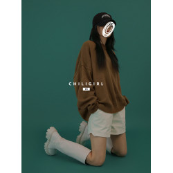 CHILIGIRL韓國東大門增高厚底高筒靴簡約經典款大筒圍直筒煙囪靴