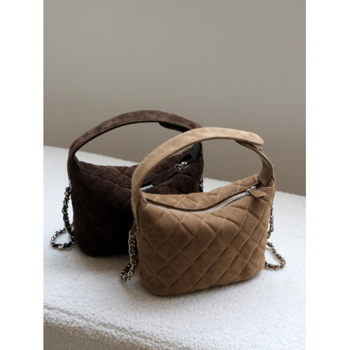 包包女式2025新款高級真皮菱格手提包lp飯盒包小香風單肩斜後後背包女