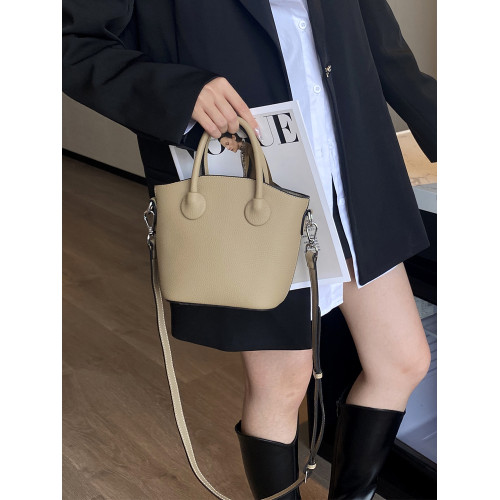 2025秋冬新款真皮斜背手提小包包簡約百搭牛皮大容量貝殼單肩女包