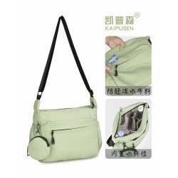 大容量斜後後背包女包2026新款男女輕便斜後後背包小衆單肩包防潑水布包包