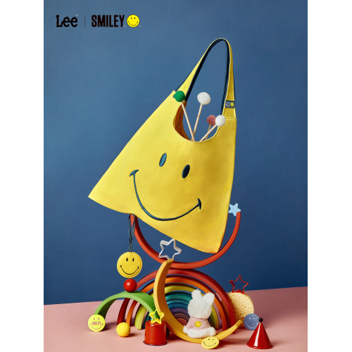 Lee×Smiley官方聯名笑臉包托特包大容量牛仔通勤女包手提單肩包