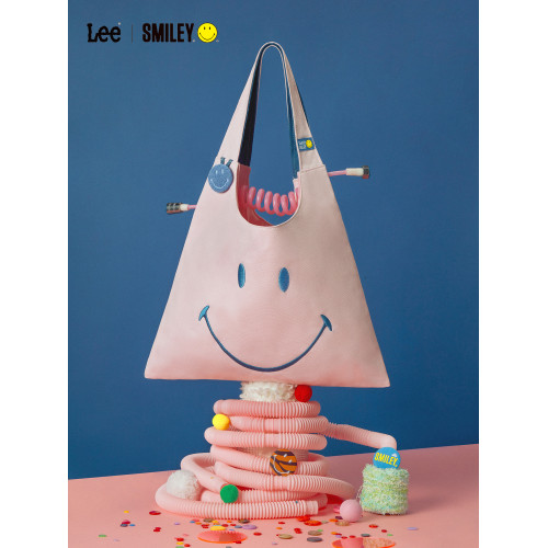 Lee×Smiley官方聯名笑臉包托特包大容量牛仔通勤女包手提單肩包