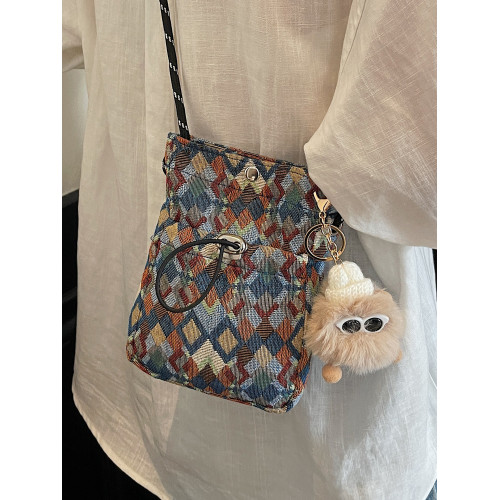 今年流行菱格包包女2025新款時尚洋氣斜後後背包女ins小衆百搭單肩包