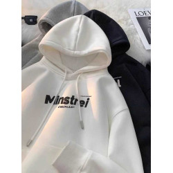 100%純棉美式重磅衛衣男秋冬加絨加厚百搭連帽衫oversize休閒外套