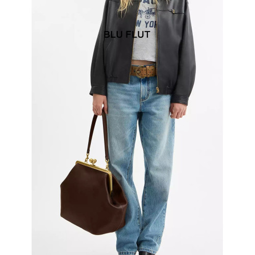 輕奢小衆設計金屬框架夾子包女2026新款大容量手提包高級感托特包