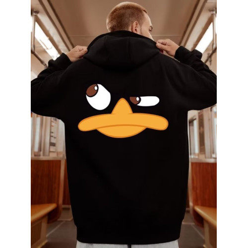 重磅純棉秋冬加絨加厚連帽衛衣男士美式潮牌加肥加大寬鬆休閒外套