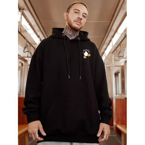 重磅純棉秋冬加絨加厚連帽衛衣男士美式潮牌加肥加大寬鬆休閒外套