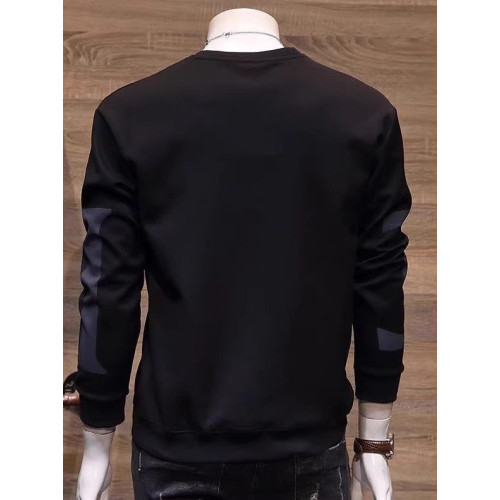 歐洲站衛衣男2025秋冬新款潮流痞帥印花青年加絨加厚修身套頭長袖