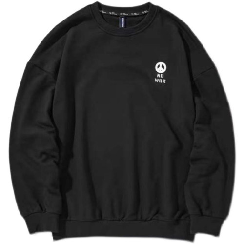 秋冬季純棉加絨加厚圓領衛衣男 ins潮牌寬鬆外套百搭無帽打底上衣 秋冬季純棉加絨加厚圓領衛衣男 ins潮牌寬鬆外套百搭無帽打底上衣