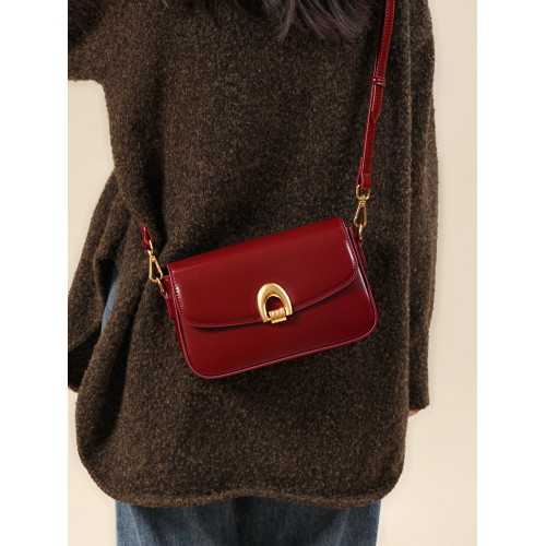 腋下包包女式2026新款秋冬百搭單肩斜後後背包女款小衆設計紅色女包小