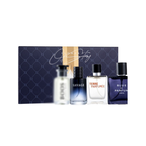 四瓶禮盒男士香水蔚藍淡香持久清新自然畱香男人味古龍木質香學生