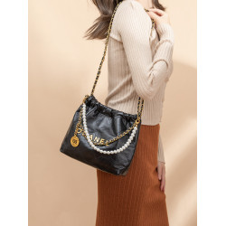 小香風菱格鏈條包包女2025春夏新款垃圾袋包通勤斜背手提托特包