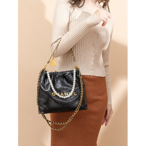 小香風菱格鏈條包包女2025春夏新款垃圾袋包通勤斜背手提托特包